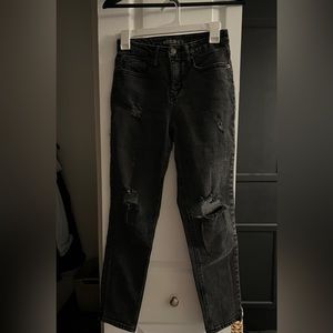 black straight leg / mom jeans